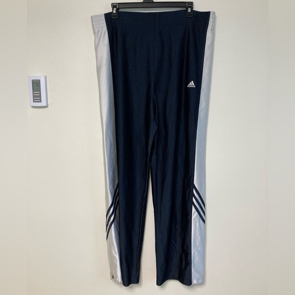 Adidas Navy Blue and White Tear Away Pants - Picture 1 of 3